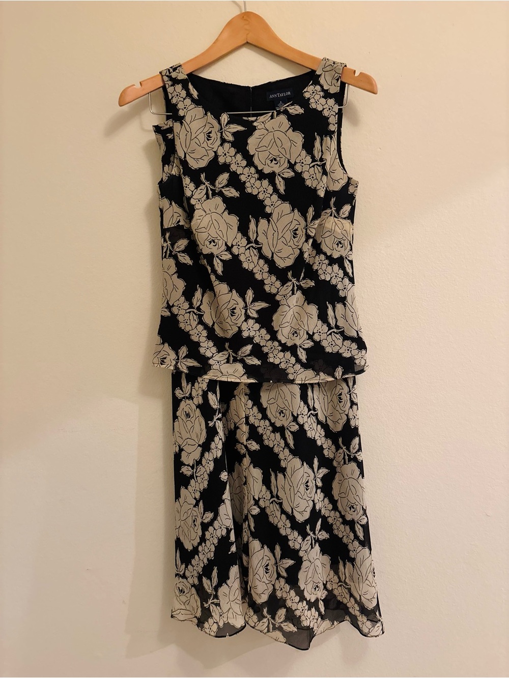 Ann Taylor Silk Floral Two Piece Set